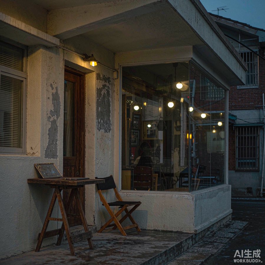 夜晚门口